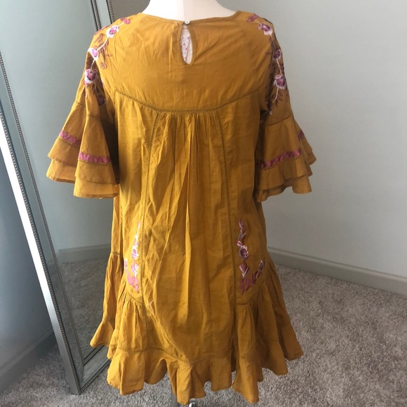 New Free People Pavlo Cotton Embroidered Dress - Picture 8 of 9